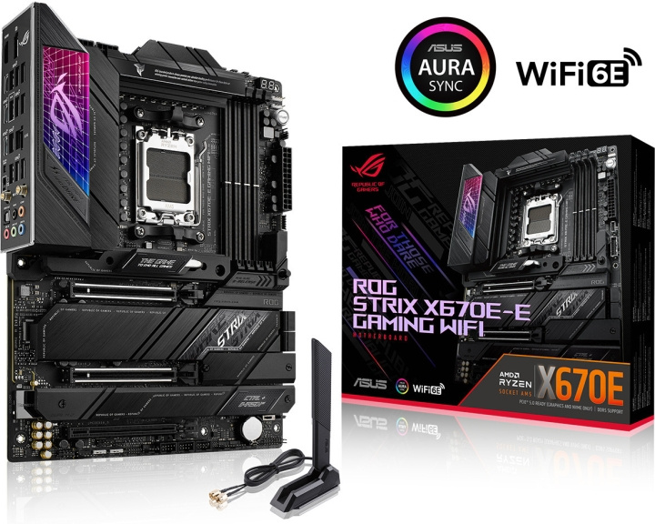 ASUS ROG STRIX X670E-E GAMING WIFI ATX moederbord in de groep COMPUTERS & RANDAPPARATUUR / Computeronderdelen / Moederbord bij TP E-commerce Nordic AB (C68365)