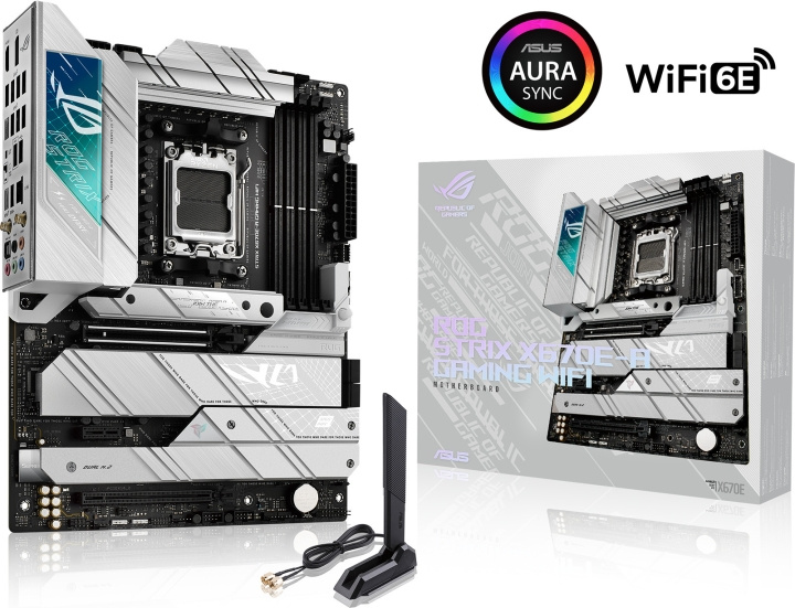 ASUS ROG STRIX X670E-A GAMING WIFI ATX moederbord in de groep COMPUTERS & RANDAPPARATUUR / Computeronderdelen / Moederbord bij TP E-commerce Nordic AB (C68366)