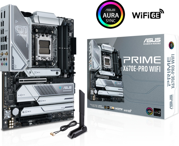 ASUS PRIME X670E-PRO WIFI ATX moederbord in de groep COMPUTERS & RANDAPPARATUUR / Computeronderdelen / Moederbord bij TP E-commerce Nordic AB (C68369)