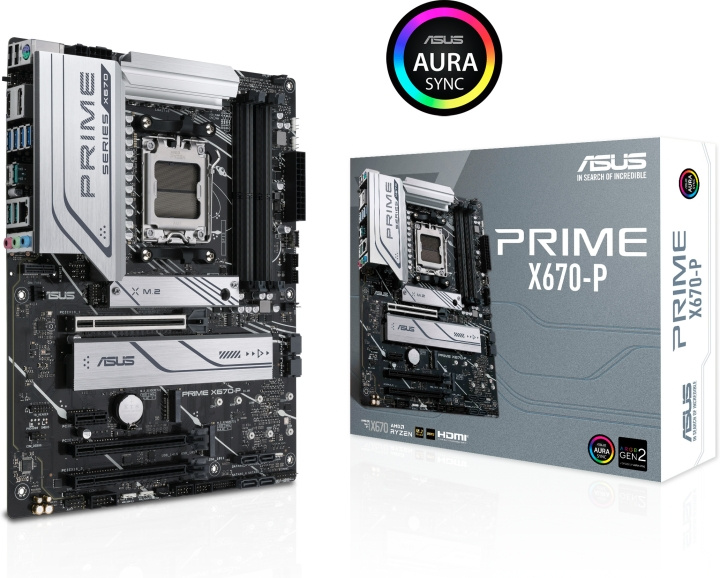 ASUS PRIME X670-P ATX moederbord in de groep COMPUTERS & RANDAPPARATUUR / Computeronderdelen / Moederbord bij TP E-commerce Nordic AB (C68370)