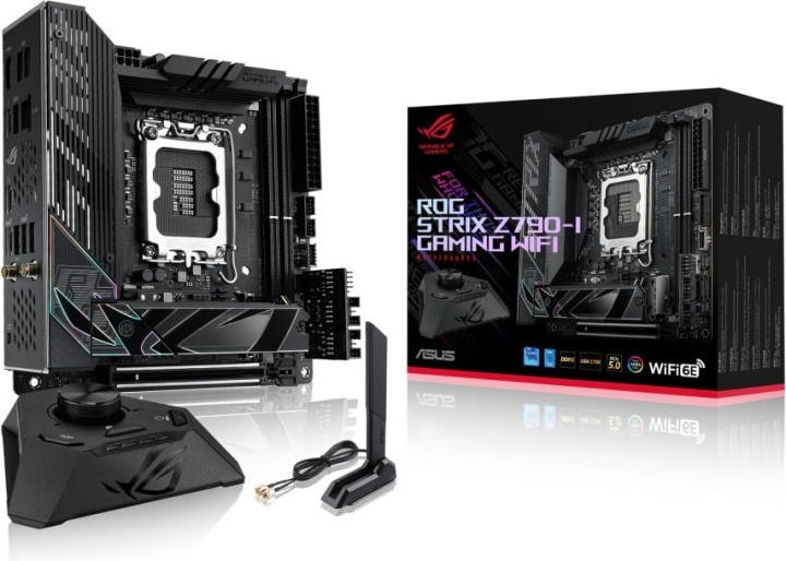 ASUS ROG STRIX Z790-I GAMING WIFI Mini-ITX moederbord in de groep COMPUTERS & RANDAPPARATUUR / Computeronderdelen / Moederbord bij TP E-commerce Nordic AB (C68387)