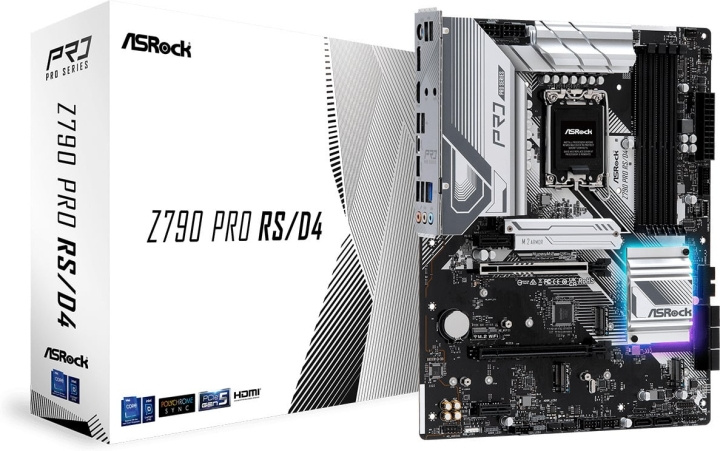 ASRock Z790 Pro RS/D4 ATX moederbord in de groep COMPUTERS & RANDAPPARATUUR / Computeronderdelen / Moederbord bij TP E-commerce Nordic AB (C68426)