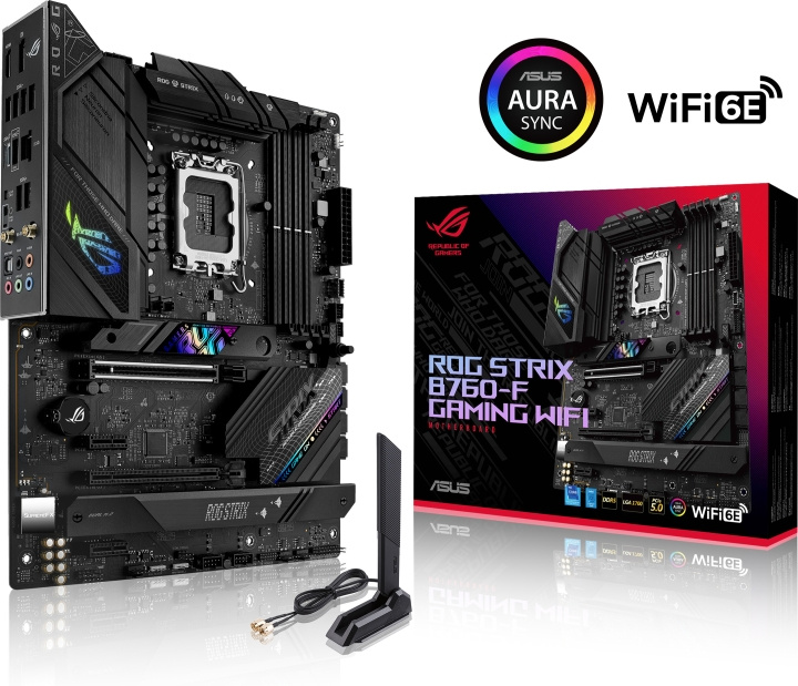 ASUS ROG STRIX B760-F GAMING WIFI ATX moederbord in de groep COMPUTERS & RANDAPPARATUUR / Computeronderdelen / Moederbord bij TP E-commerce Nordic AB (C68434)