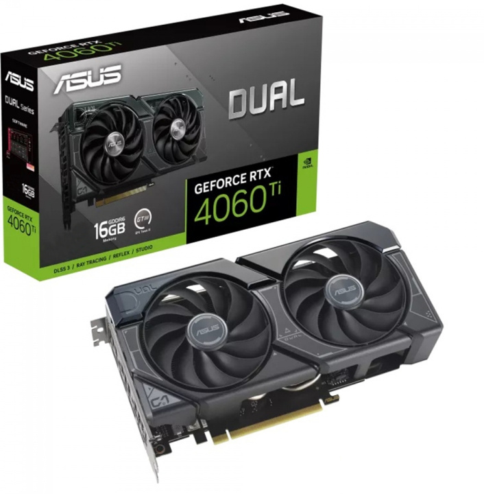 ASUS GeForce DUAL-RTX4060TI-16G videokaart in de groep COMPUTERS & RANDAPPARATUUR / Computeronderdelen / Grafische kaart bij TP E-commerce Nordic AB (C68518)