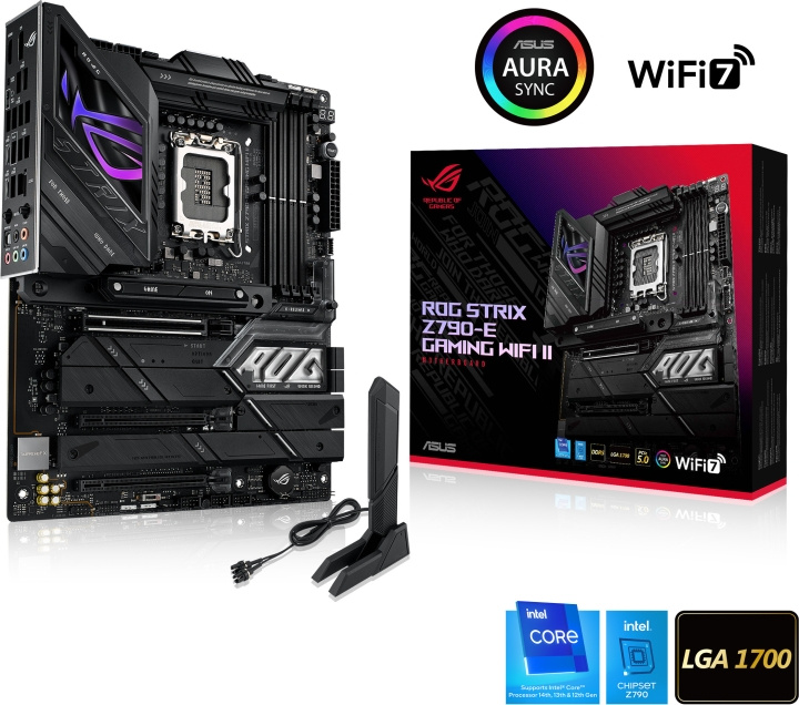 ASUS ROG Strix Z790-E Gaming WiFi II ATX moederbord in de groep COMPUTERS & RANDAPPARATUUR / Computeronderdelen / Moederbord bij TP E-commerce Nordic AB (C68525)