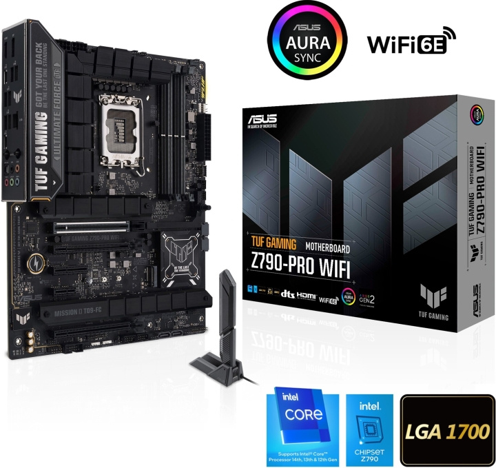 ASUS TUF GAMING Z790-PRO WIFI ATX moederbord in de groep COMPUTERS & RANDAPPARATUUR / Computeronderdelen / Moederbord bij TP E-commerce Nordic AB (C68528)