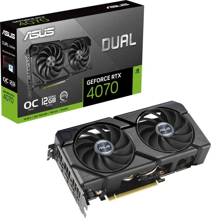 ASUS GeForce DUAL-RTX4070-O12G-EVO videokaart in de groep COMPUTERS & RANDAPPARATUUR / Computeronderdelen / Grafische kaart bij TP E-commerce Nordic AB (C68537)