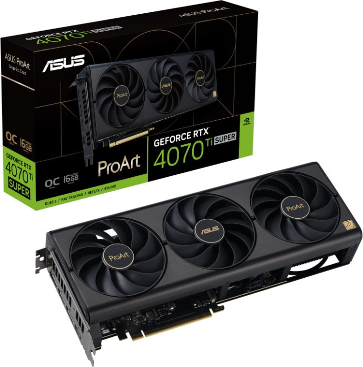 ASUS GeForce PROART-RTX4070TIS-O16G videokaart in de groep COMPUTERS & RANDAPPARATUUR / Computeronderdelen / Grafische kaart bij TP E-commerce Nordic AB (C68541)