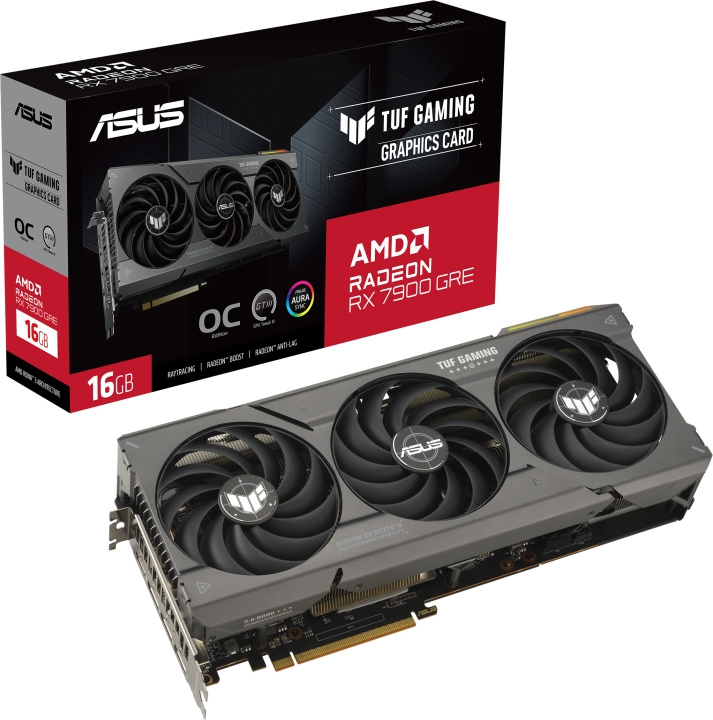 ASUS AMD Radeon TUF-RX7900GRE-O16G-GAMING videokaart in de groep COMPUTERS & RANDAPPARATUUR / Computeronderdelen / Grafische kaart bij TP E-commerce Nordic AB (C68582)