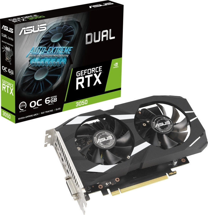 ASUS DUAL GeForce RTX 3050 OC 6GB videokaart in de groep COMPUTERS & RANDAPPARATUUR / Computeronderdelen / Grafische kaart bij TP E-commerce Nordic AB (C68619)