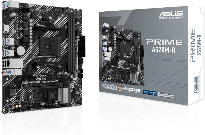 ASUS PRIME A520M-R mATX moederbord in de groep COMPUTERS & RANDAPPARATUUR / Computeronderdelen / Moederbord bij TP E-commerce Nordic AB (C68630)