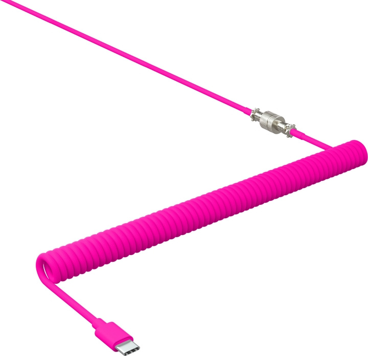 Xtrfy opgerolde gevlochten kabel voor toetsenbord, roze in de groep COMPUTERS & RANDAPPARATUUR / Computerkabels / USB / USB-C bij TP E-commerce Nordic AB (C68684)