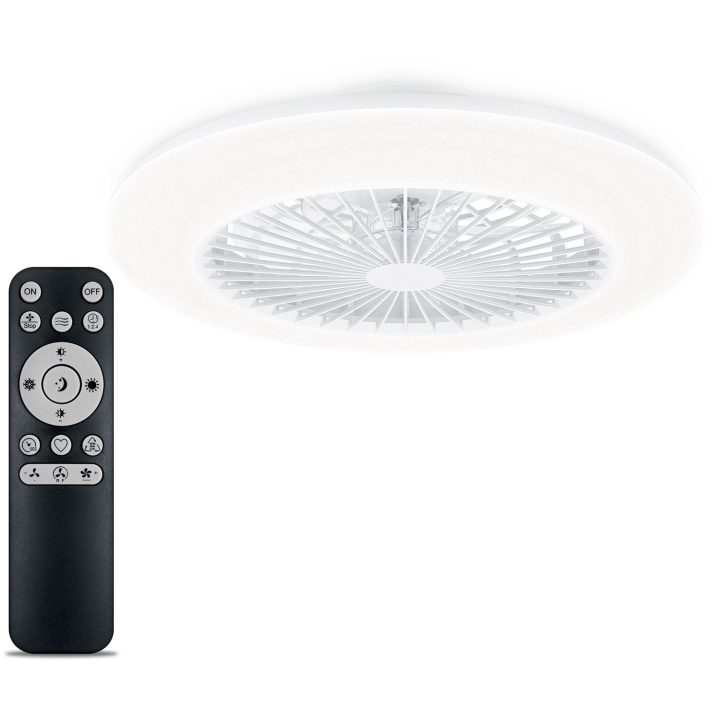 Philips Amigo Takfläkt med LED-belysning Varm-/kallvitt 6000 lm in de groep HUISHOUDEN & TUIN / Ventilatoren & Klimaatproducten / Vloerventilatoren bij TP E-commerce Nordic AB (C68773)