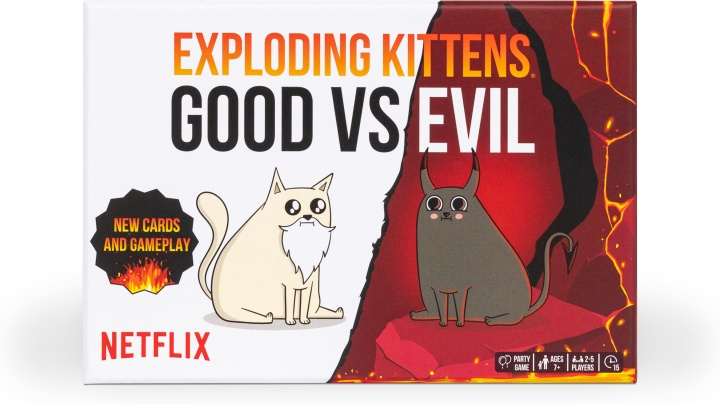 Exploding Kittens Good vs Evil Nordic - kaartspel in de groep SPEELGOED, KINDER- & BABYPRODUCTEN / Speelgoed / Bordspellen / Familiespellen bij TP E-commerce Nordic AB (C69119)