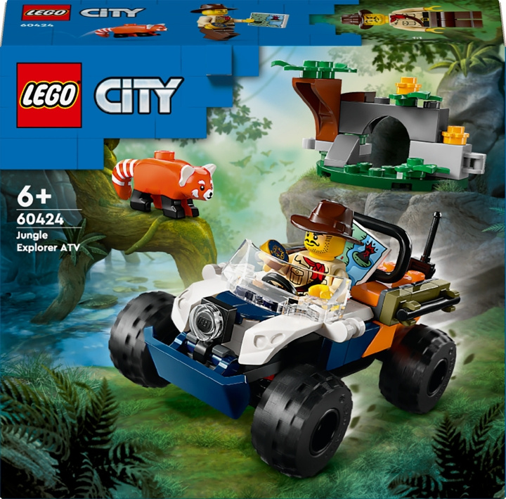 LEGO City Verkenning 60424 - ATV van de jungleverkenner en goudpanda in de groep SPEELGOED, KINDER- & BABYPRODUCTEN / Speelgoed / Bouwspeelgoed / Lego bij TP E-commerce Nordic AB (C69290)