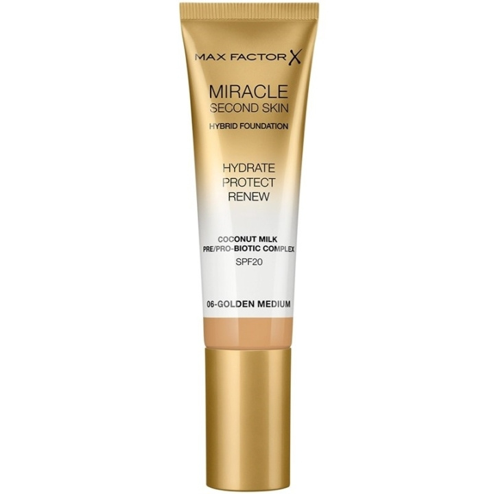 Max Factor Miracle Second Skin Foundation 06 Golden Medium in de groep BEAUTY & HEALTH / Makeup / Make-up gezicht / Foundation bij TP E-commerce Nordic AB (C69309)