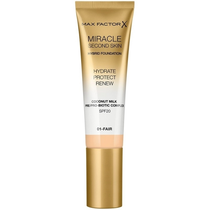 Max Factor Miracle Second Skin Foundation 01 Fair in de groep BEAUTY & HEALTH / Makeup / Make-up gezicht / Foundation bij TP E-commerce Nordic AB (C69310)