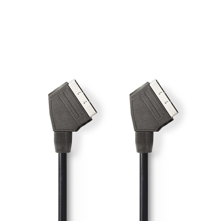 Nedis SCART-Kabel | SCART Male | SCART Male | Vernikkeld | 480p | 1.50 m | Rond | PVC | Zwart | Label in de groep HOME ELECTRONICS / Kabels & Adapters / Scart bij TP E-commerce Nordic AB (C69352)