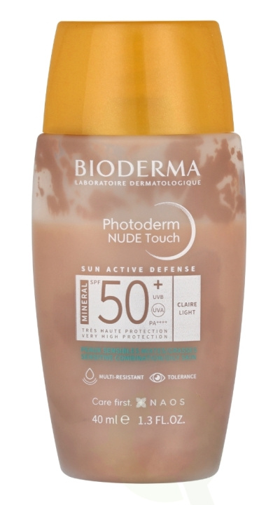 Bioderma Photoderm Nude Touch Mineral SPF50+ 40 ml Claire in de groep BEAUTY & HEALTH / Huidsverzorging / Zonnebank / Zonnebescherming bij TP E-commerce Nordic AB (C69601)