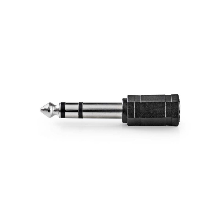 Nedis Stereo-Audioadapter | 6,35 mm Male | 3,5 mm Female | Vernikkeld | Recht | ABS | Zwart | 1 Stuks | Doos in de groep HOME ELECTRONICS / Kabels & Adapters / Audio Analoog / Adapters bij TP E-commerce Nordic AB (C69685)