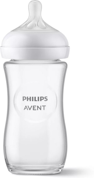 Philips Avent SCY933/01 Natural Response glazen zuigfles, 240 ml in de groep SPEELGOED, KINDER- & BABYPRODUCTEN / Babygadgets / Fopspenen & Bijtringen bij TP E-commerce Nordic AB (C69785)