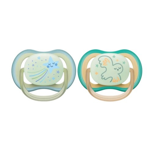 Philips Avent SCF376/18 Ultra Air Nachtspeen 0-6 maanden, 2 stuks, vogel in de groep SPEELGOED, KINDER- & BABYPRODUCTEN / Babygadgets / Fopspenen & Bijtringen bij TP E-commerce Nordic AB (C69815)