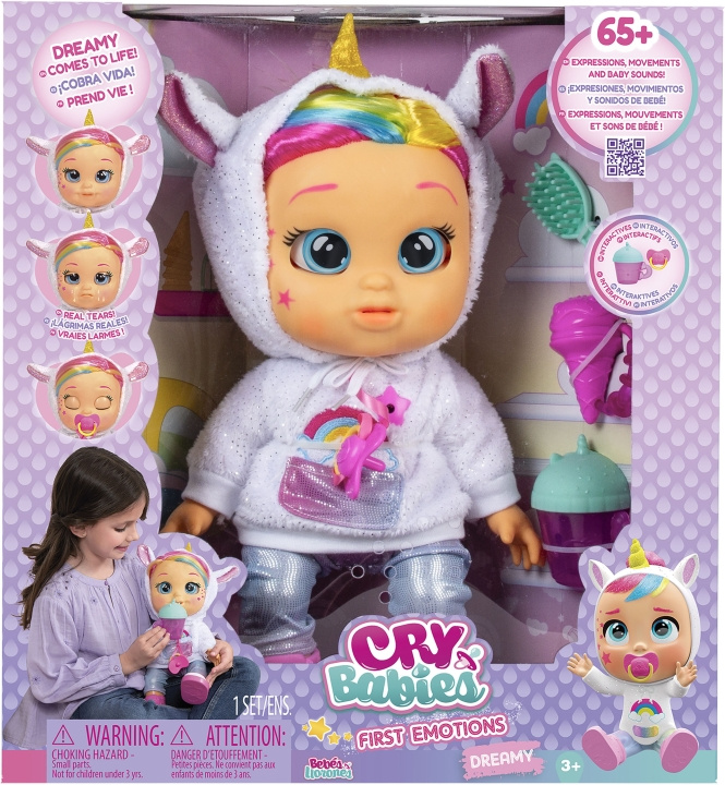 Cry Babies Eerste Emoties Dreamy - babypop in de groep SPEELGOED, KINDER- & BABYPRODUCTEN / Speelgoed / Docks & Accessoires bij TP E-commerce Nordic AB (C69985)