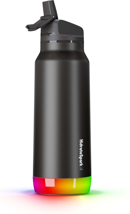 HidrateSpark PRO Water bottle, 0,95 L, zwart in de groep SPORT, VRIJE TIJD & HOBBY / Buitenrecreatie / Thermosflessen & Waterflessen bij TP E-commerce Nordic AB (C70132)