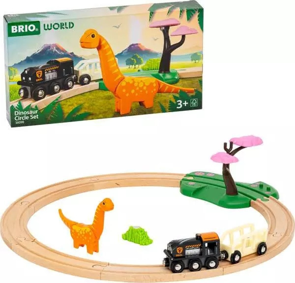 BRIO 36098 - Dinosaurus Cirkelschijf-set in de groep SPEELGOED, KINDER- & BABYPRODUCTEN / Speelgoed / Bouwspeelgoed / Brio treinrails bij TP E-commerce Nordic AB (C70145)