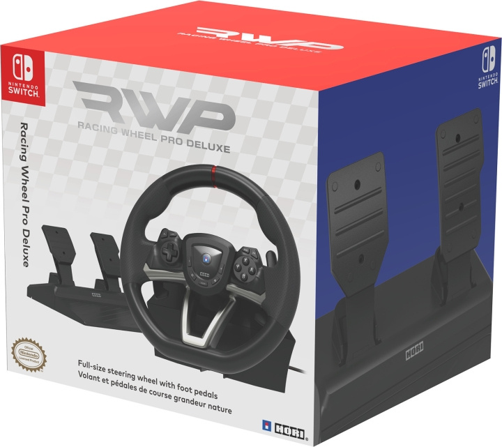 HORI Racing Wheel Pro Deluxe, Switch in de groep HOME ELECTRONICS / Spelconsoles en accessoires / Nintendo Switch / Accessoires bij TP E-commerce Nordic AB (C70154)