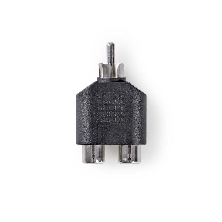 Nedis Subwoofer-Adapter | RCA Male | 2x RCA Female | Vernikkeld | Recht | ABS | Zwart | 1 Stuks | Doos in de groep HOME ELECTRONICS / Kabels & Adapters / Audio Analoog / Adapters bij TP E-commerce Nordic AB (C70197)