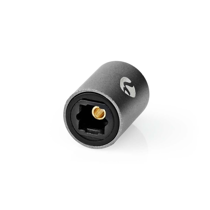 Nedis TosLink-Adapter | Toslink Female | Toslink Female | Recht | Metaal | Gun Metal Grijs | 1 Stuks | Doos in de groep HOME ELECTRONICS / Kabels & Adapters / Luidsprekerkabels bij TP E-commerce Nordic AB (C70203)