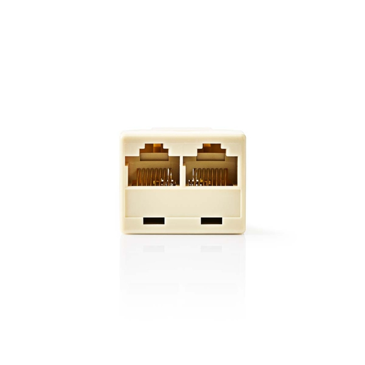 Nedis Telecom-Netwerksplitter | RJ45 Female | 2x RJ45 Female | Vernikkeld | Ivoor | PVC | Doos in de groep HOME ELECTRONICS / Audio & Beeld / Vaste telefonie / Tafeltelefoons bij TP E-commerce Nordic AB (C70217)