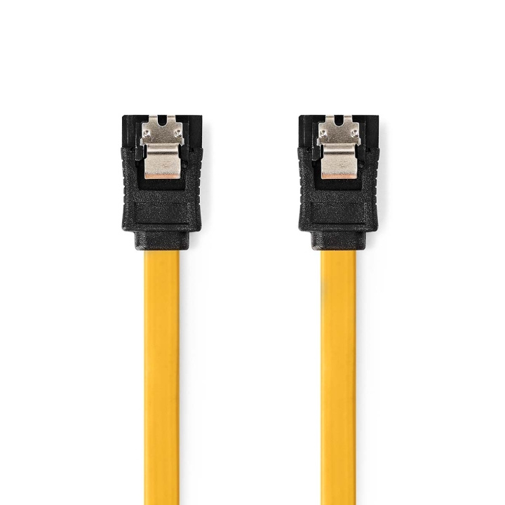 Nedis SATA Kabel | 6 Gbps | SATA 7-Pins Female | SATA 7-Pins Female | Vernikkeld | 1.00 m | Plat | PVC | Geel | Doos in de groep COMPUTERS & RANDAPPARATUUR / Computerkabels / Interne / SATA bij TP E-commerce Nordic AB (C70263)