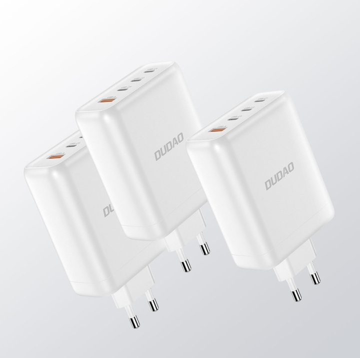 Dudao A140 140W Adapter 140Watt GaN 3xUSB-C + 1xUSB-A in de groep SMARTPHONE & TABLETS / Opladers & Kabels / Wandoplader / Wandoplader Type C bij TP E-commerce Nordic AB (C70300)