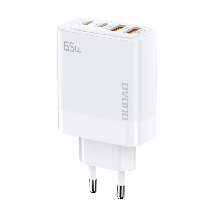 Dudao A65EU 65Wattt Adapter GaN in de groep SMARTPHONE & TABLETS / Opladers & Kabels / Wandoplader / Wandoplader Type C bij TP E-commerce Nordic AB (C70316)