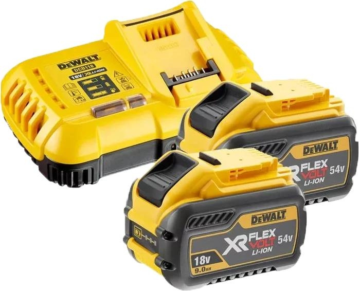 DeWALT 54V XR FLEXVOLT set with 2x9Ah batteries and charger in de groep HUISHOUDEN & TUIN / Gereedschap / Batterijen voor Elektrisch Gereedschap bij TP E-commerce Nordic AB (C70418)