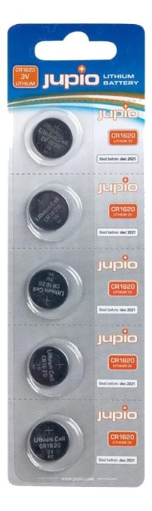 Jupio CR1620 3V 5pcs in de groep HOME ELECTRONICS / Batterijen & Opladers / Batterijen / Knoopcel bij TP E-commerce Nordic AB (C70441)