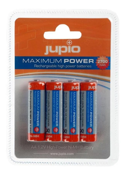 Jupio Rechargeable Batteries AA 2700 mAh 4 pcs VPE-10 in de groep HOME ELECTRONICS / Batterijen & Opladers / Batterijen / Batterijen voor hoortoestellen bij TP E-commerce Nordic AB (C70448)