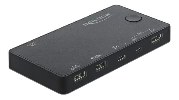 DeLOCK HDMI / USB-C™ KVM Switch 4K 60 Hz with USB 2.0 in de groep HOME ELECTRONICS / Kabels & Adapters / HDMI / Adapters bij TP E-commerce Nordic AB (C70468)