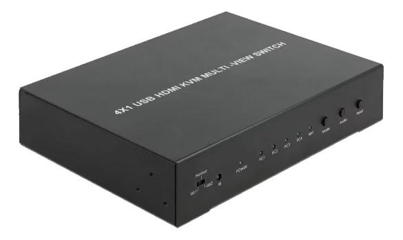 DeLOCK KVM 4 in 1 Multiview Switch 4 x HDMI with USB 2.0 in de groep COMPUTERS & RANDAPPARATUUR / Computerkabels / Schakelaars bij TP E-commerce Nordic AB (C70469)