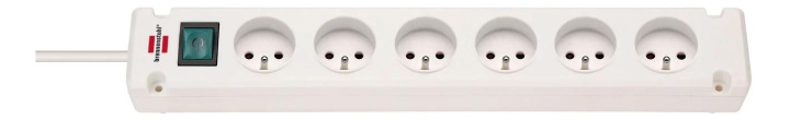 Brennenstuhl Bremounta Extension Socket 6-way white 3m H05VV-F 3G1.5 in de groep HUISHOUDEN & TUIN / Elektriciteit & Verlichting / Stekkerblokken bij TP E-commerce Nordic AB (C70470)