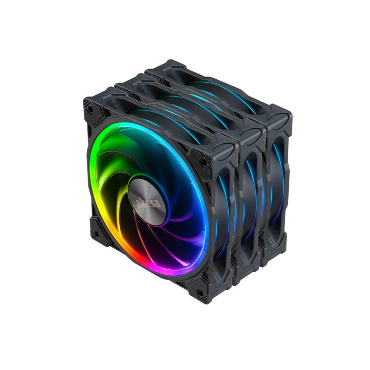 Akasa SOHO AR Kit Premium 120mm Cooling Fans with Addressable RGB in de groep COMPUTERS & RANDAPPARATUUR / Computeronderdelen / Koeling / Chassisventilatoren bij TP E-commerce Nordic AB (C70485)