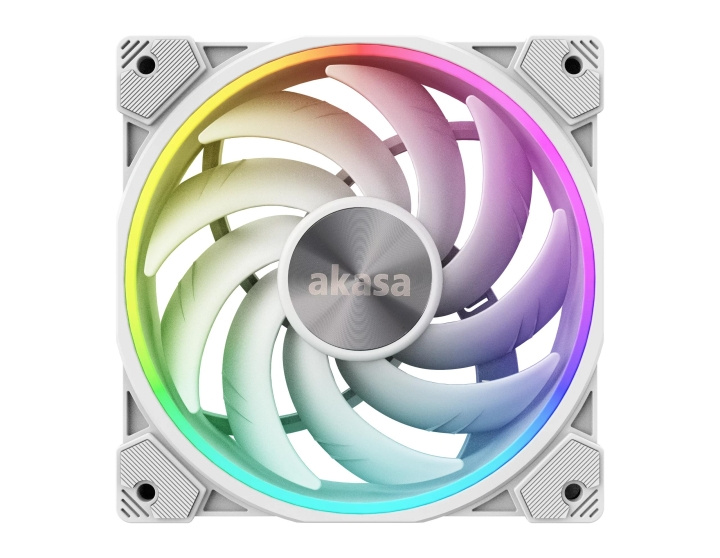 Akasa White LED Premium Cooling Fan with Addressable RGB - 120mm in de groep COMPUTERS & RANDAPPARATUUR / Computeronderdelen / Koeling / Chassisventilatoren bij TP E-commerce Nordic AB (C70486)