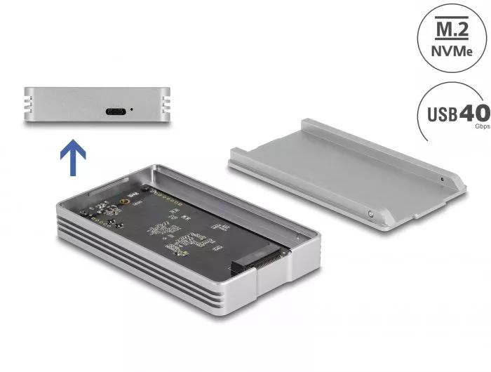 DeLOCK USB4™ 40 Gbps Enclosure for 1 x M.2 NVMe SSD - tool free in de groep COMPUTERS & RANDAPPARATUUR / Computeraccessoires / Overige bij TP E-commerce Nordic AB (C70507)