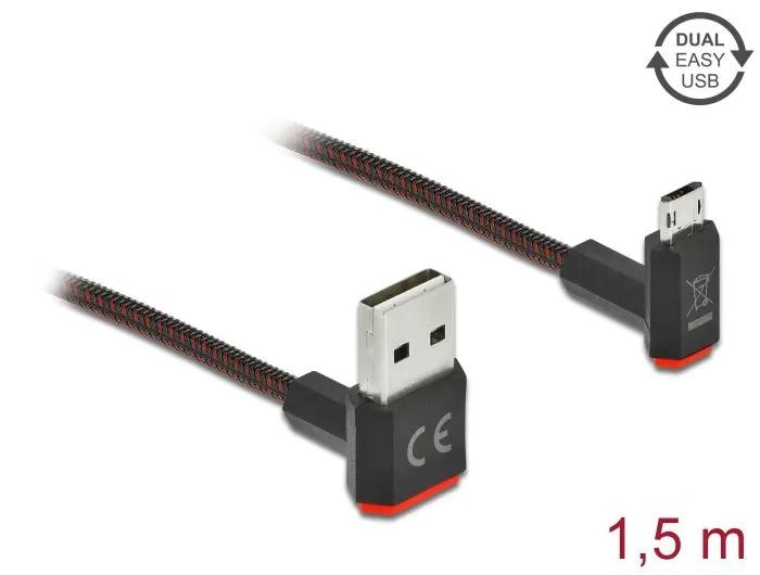 DeLOCK EASY-USB 2.0 Cable Type-A male to EASY-USB Type Micro-B male in de groep COMPUTERS & RANDAPPARATUUR / Computerkabels / USB / USB-A / Kabels bij TP E-commerce Nordic AB (C70511)