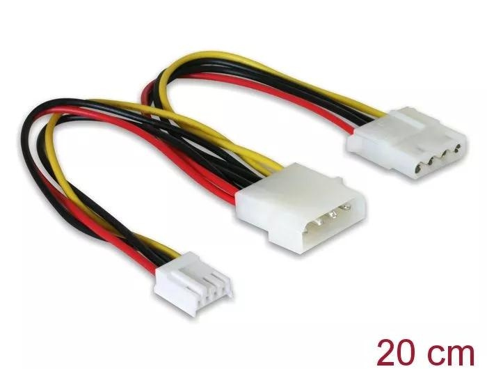 DeLOCK Power Cable Molex 4pin male to Molex 4 pin female + 4 pin in de groep COMPUTERS & RANDAPPARATUUR / Computerkabels / Interne / Stroomkabels & Adapters bij TP E-commerce Nordic AB (C70516)