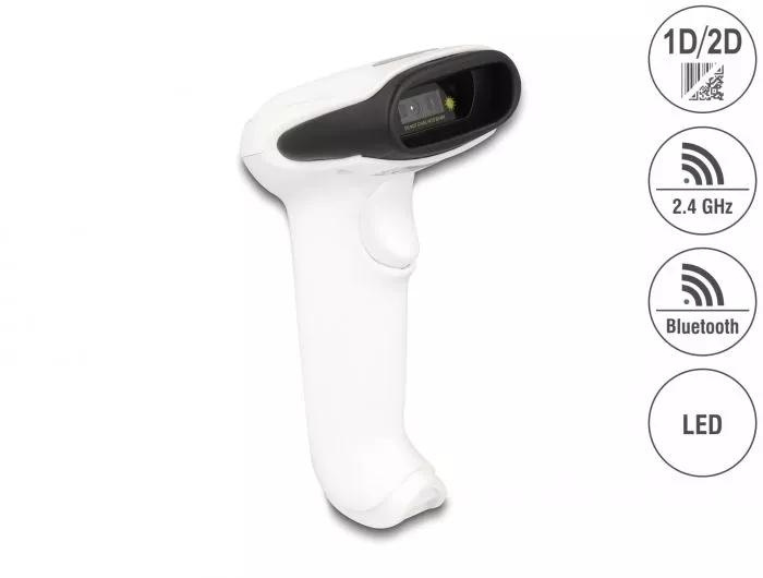 DeLOCK Barcode Scanner 1D and 2D for 2.4 GHz, Bluetooth or USB in de groep COMPUTERS & RANDAPPARATUUR / Computeraccessoires / Barcodelezers bij TP E-commerce Nordic AB (C70517)