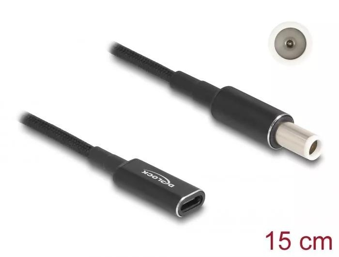 DeLOCK Laptop Charging Cable USB Type-C to Dell 7.4 x 5.0mm 15 cm in de groep COMPUTERS & RANDAPPARATUUR / Laptops & accessoires / Computeroplader / Laptop oplader / Dell bij TP E-commerce Nordic AB (C70523)