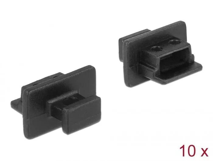 DeLOCK Dust Cover for USB 2.0 Type Mini-B female 10 pieces black in de groep COMPUTERS & RANDAPPARATUUR / Computerkabels / USB / Mini-USB / Adapters bij TP E-commerce Nordic AB (C70544)